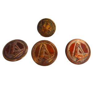 Four Vintage Metal Livery Buttons 3 by G & H Bullivant and 1 by Kenning
